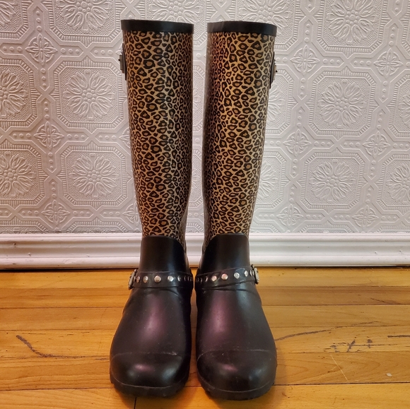 Leopard rain boots - Picture 2 of 3